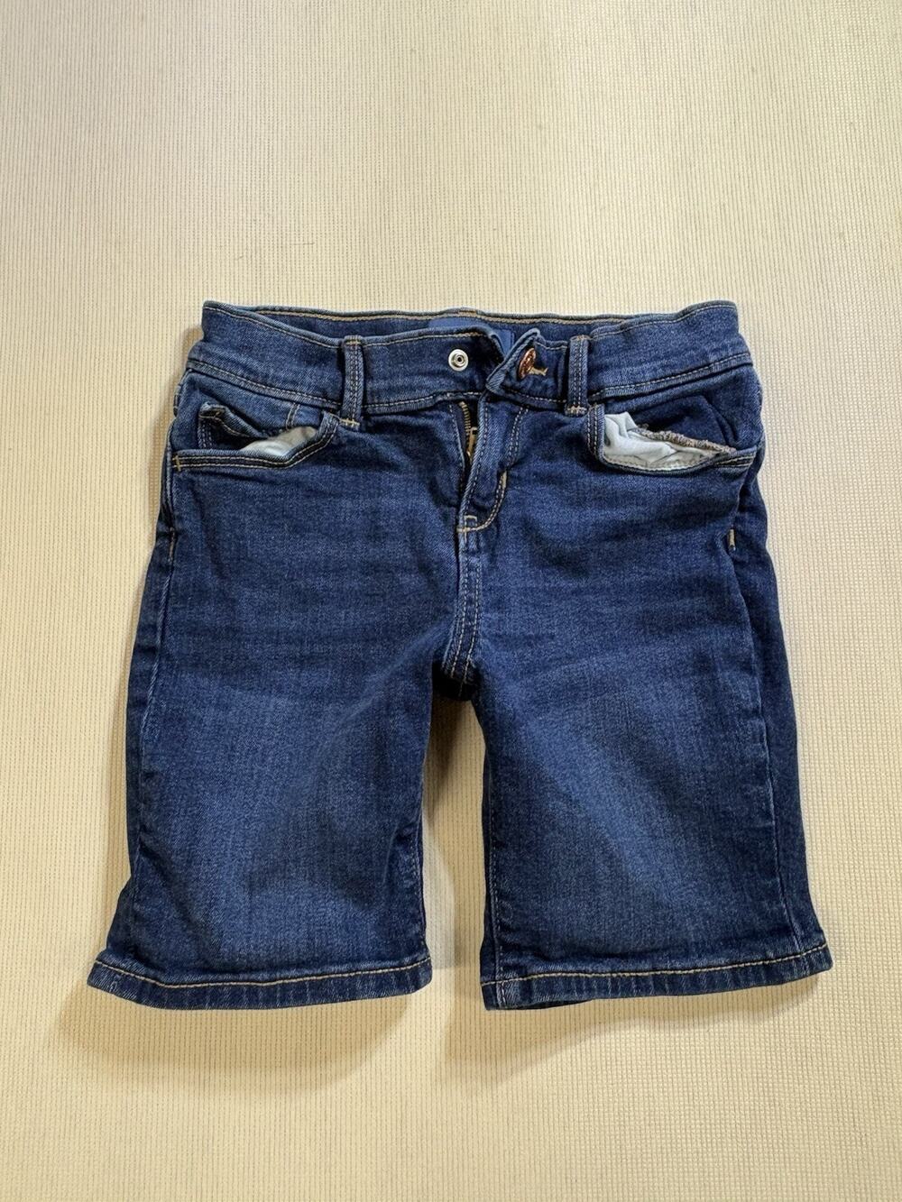 Old Navy Girl's Size 8 Adjustable Denim Blue Jeans Bermuda Shorts